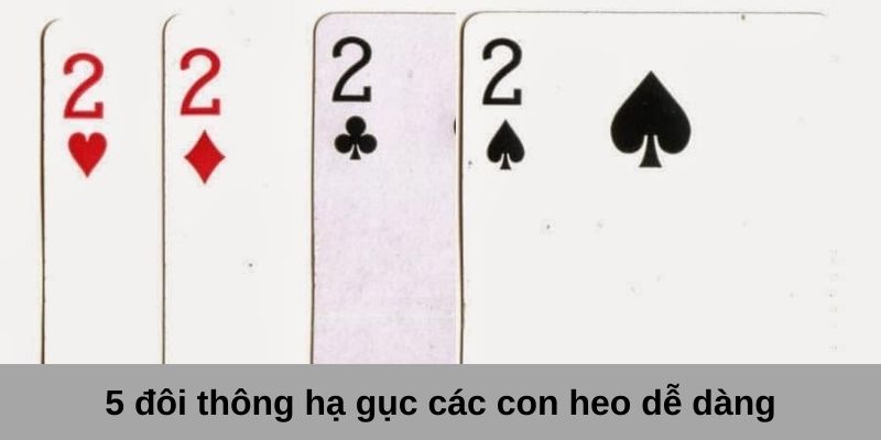 5 đôi thông chặt được gì? Dãy bài này hạ gục các quân heo dễ dàng